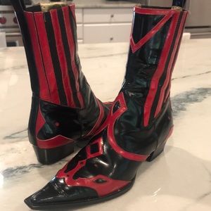Dolce & Gabbana leather boots - vintage. Sz 36-1/2